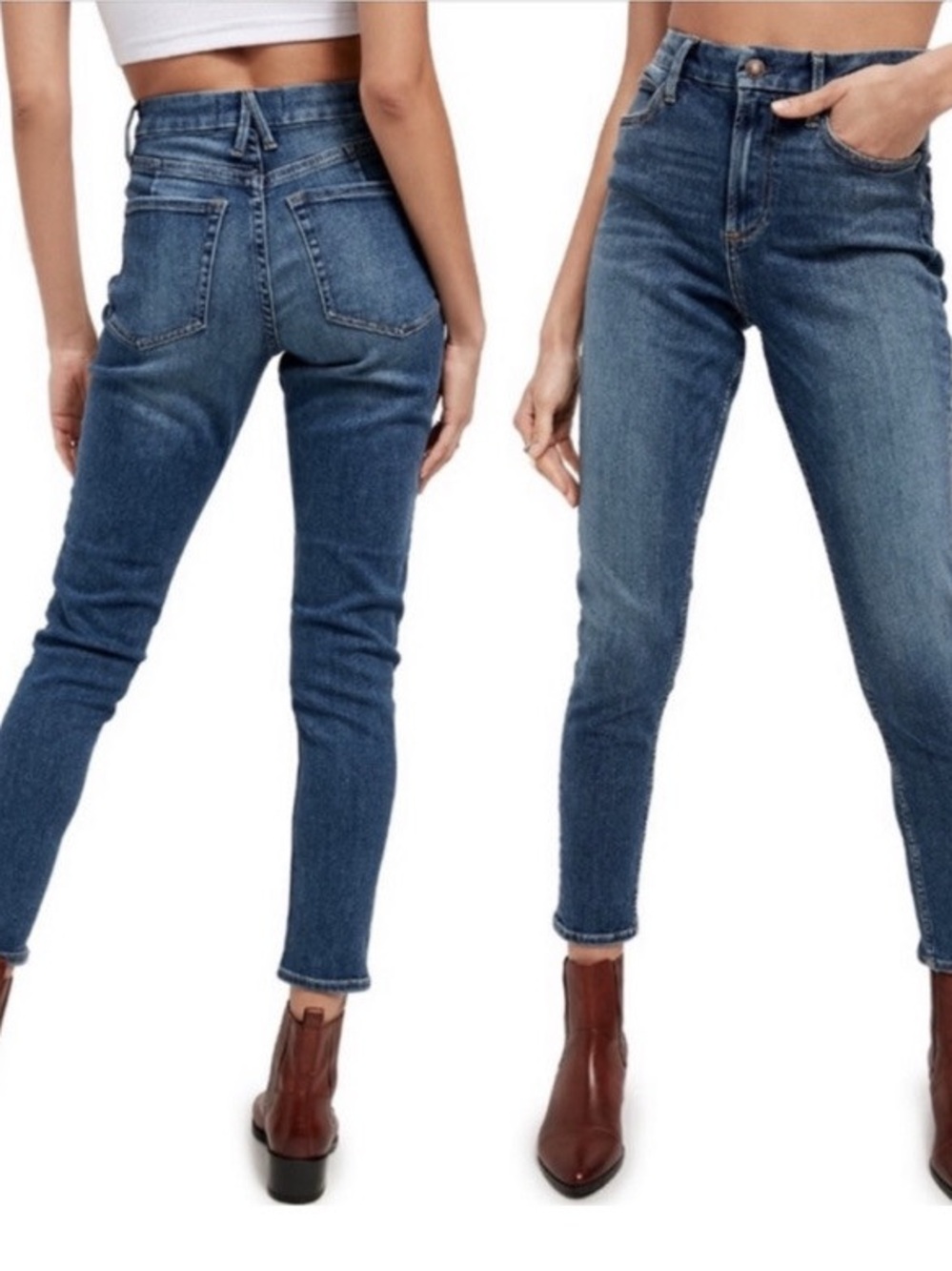 Free People We The Free Montana Skinny Jeans in Lake Blue